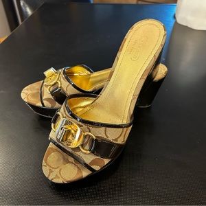 Coach wedge sandals